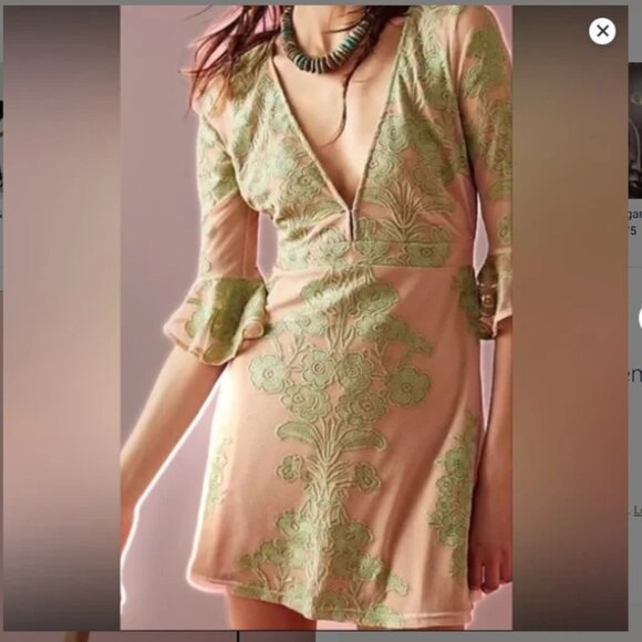 Free People For Love & Lemons Temecula Mini Dress - Picture 3 of 16